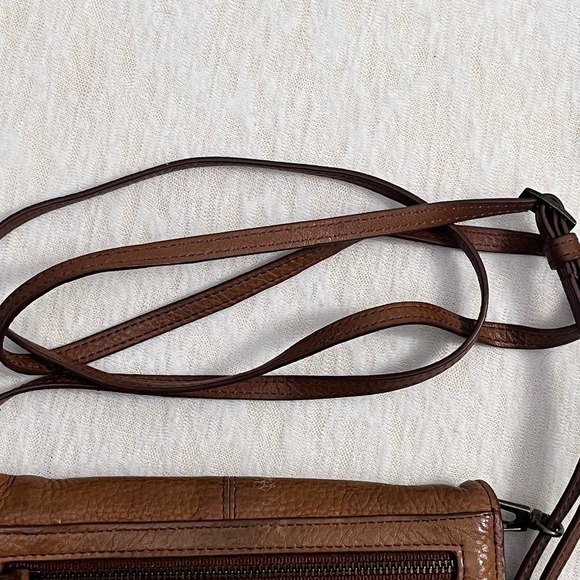 Crossbody Duluth Trading Co Leather Crossbody Wallet Purse Organizer Brown 9\